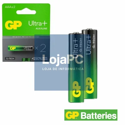 Pilha Ultra Alcalina Plus LR03/AAA 1.5V 2x Blister GP
