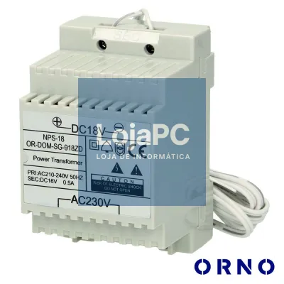 Fonte De Alimentação 18V 0.5A DIN ORNO