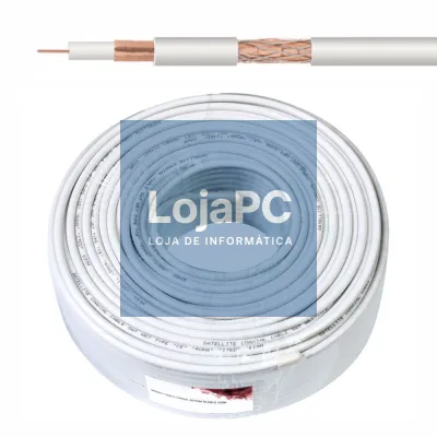 Cabo Coaxial 75 Ohm Ø6.8 Branco