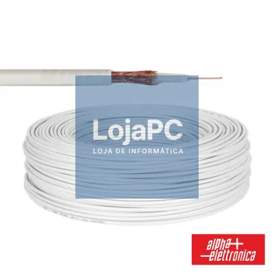 Cabo Mini Coaxial 75 Ohm Ø3mm Branco