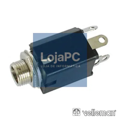 FICHA JACK 6.35MM FÊMEA MN P/ CHASSIS C/ INTERRUPTOR