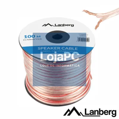 Cabo Coluna 2x4.0mm Transparente Paralelo 100m LANBERG