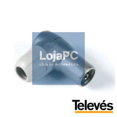 FICHA COAXIAL FÊMEA 9.5MM ANGULAR TELEVÉS
