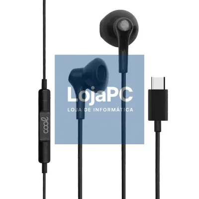 Headphones Button COOL Stereo Type-C With Mic (Digital) Black