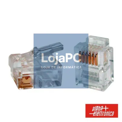 FICHA TELEFONE RJ12 MODULAR 6P6C