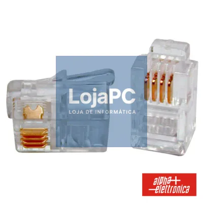 FICHA TELEFONE RJ10 MODULAR 4P4C