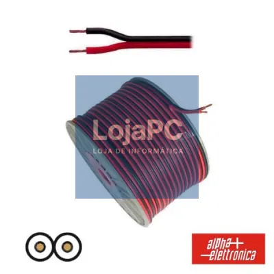 CABO COLUNA 2X1.50MM PRETO/VERMELHO