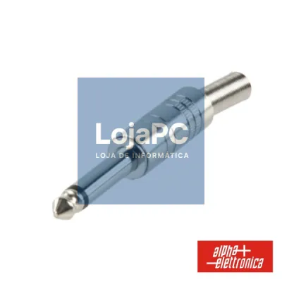 FICHA JACK 6.35MM MACHO MN C/ GUARDA CABO EM MOLA