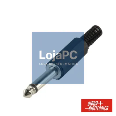 FICHA JACK 6.35MM MACHO MN C/ PROTEÇÃO DE CABO