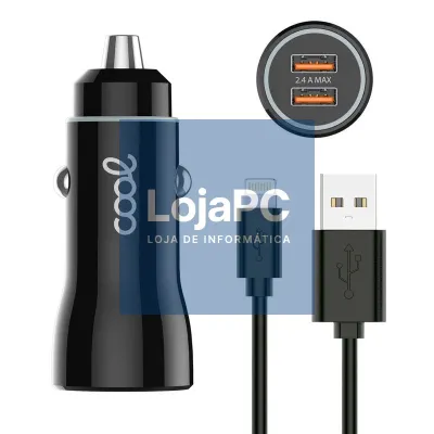 iPhone / iPad Car Charger Lightning connection (2 x USB) COOL
