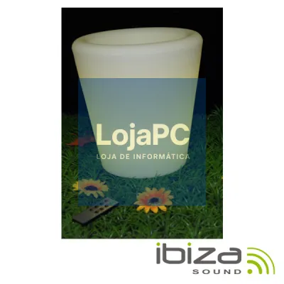 POTE ILUMINADO 9 LEDS Ø27x29CM COMANDO 7 CORES IP54 IBIZA