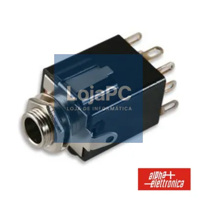 FICHA JACK 6.35MM FÊMEA ST DE PAINEL 3P 8 CONTACTOS