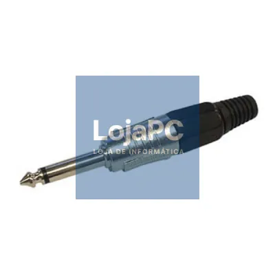 FICHA JACK 6.35MM MACHO MN PRETA PROFISSIONAL VELLEMAN