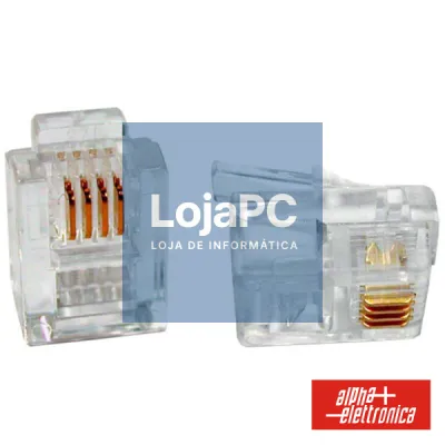 FICHA TELEFONE RJ11 MODULAR 6P4C