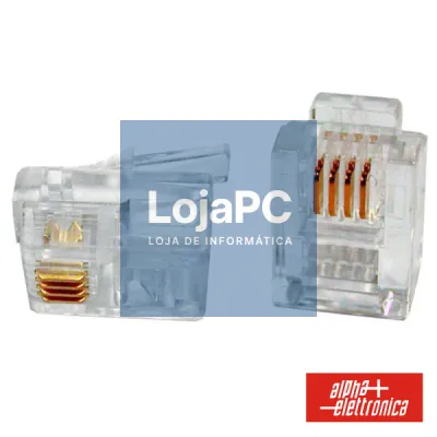 FICHA TELEFONE RJ11 MODULAR 6P4C