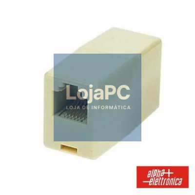 ADAPTADOR DE TELEFONE 6P6C RJ12 1FÊMEA / 1FÊMEA