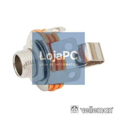 FICHA JACK 6.35MM FÊMEA MN P/ CHASSIS C/ INTERRUPTOR