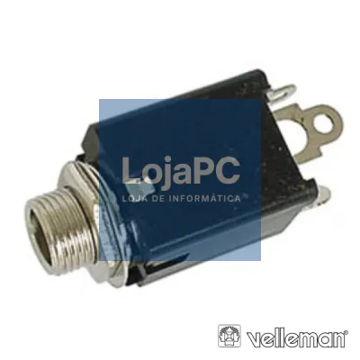 FICHA JACK 6.35MM FÊMEA ST P/ CHASSIS C/ INTERRUPTOR