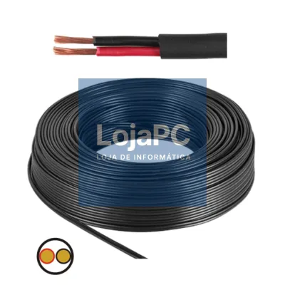 CABO COLUNA 2X2.50MM PRETO REDONDO