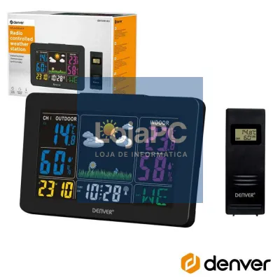 Estação Meteorológica S/ Fios C/ Visor Preto DENVER