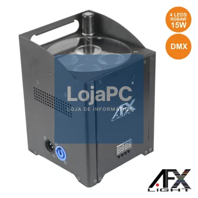 PROJETOR LUZ C/ 4 LEDS 15W RGBAW BATERIA DMX AFXLIGHT