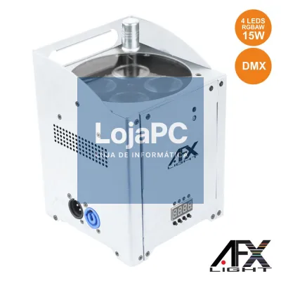 PROJETOR LUZ C/ 4 LEDS 8W RGBAW BATERIA DMX AFXLIGHT