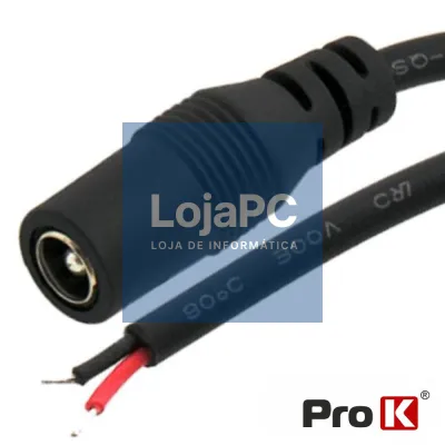 Cabo Alimentação DC Macho 5.5x2.5mm 0.15M PROK