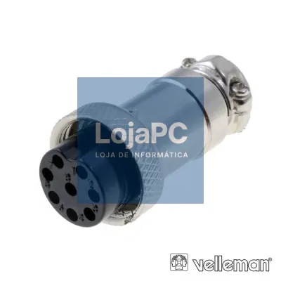 FICHA MICROFONE 8P FÊMEA DE EXTENSÃO VELLEMAN