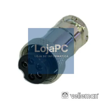 FICHA MICROFONE 5P FÊMEA DE EXTENSÃO VELLEMAN