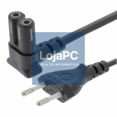 CABO ALIMENTAÇÃO AC PLANO ÂNGULAR / TIPO 8 IEC C7 ÂNGULAR 2M