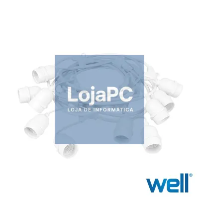 Corrente de Iluminação 6.5m P/ 10 Lâmpadas E27 IP65 WELL