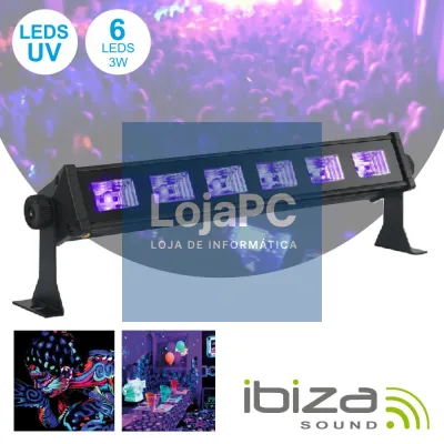Barra LEDS UV C/ 6 LEDS UV 3W IBIZA