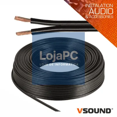 CABO COLUNA 2X0.50MM PRETO PARALELO VSOUND