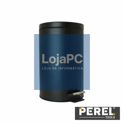 Caixote De Lixo com Pedal Em Metal Preto Mate 14L PEREL
