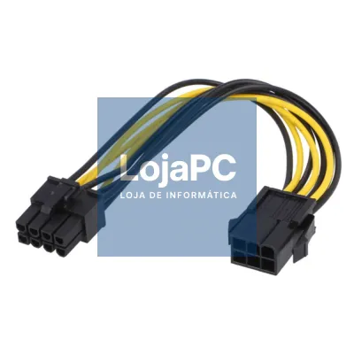 Cabo Alimentação PCI-E 6p Macho P/ PCI-E 6p+2p Fêmea 0.2m