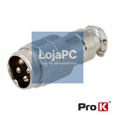 Ficha Microfone 4p Macho P/ Soldar PROK