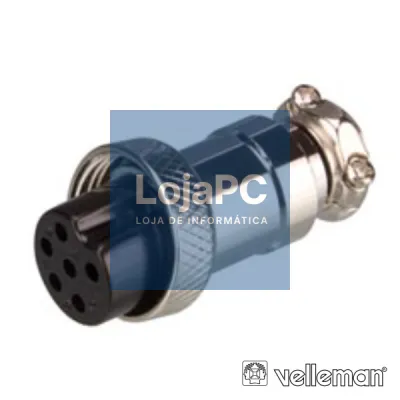 FICHA MICROFONE 6P FÊMEA DE EXTENSÃO VELLEMAN