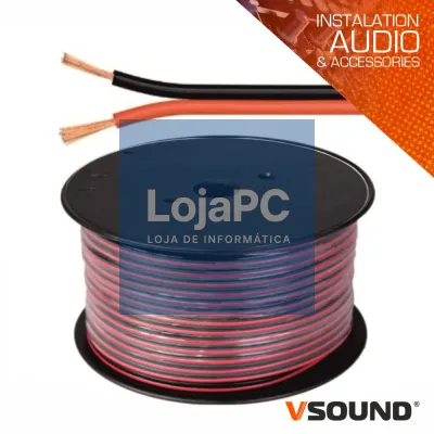CABO COLUNA 2X0.50MM PRETO/VERMELHO PARALELO VSOUND