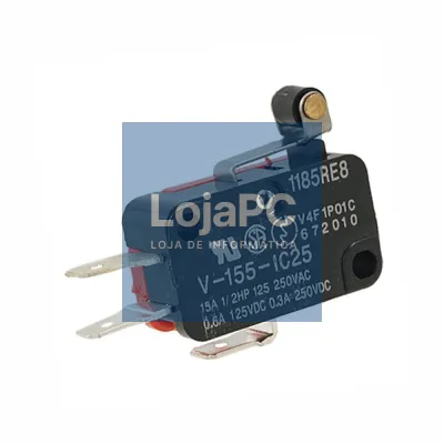 Comutador Micro Switch 15A C/ Patilha Pequena e Rodízio
