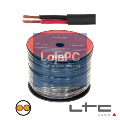 CABO COLUNA 2x1.50MM PRETO/VERMELHO 100M LTC