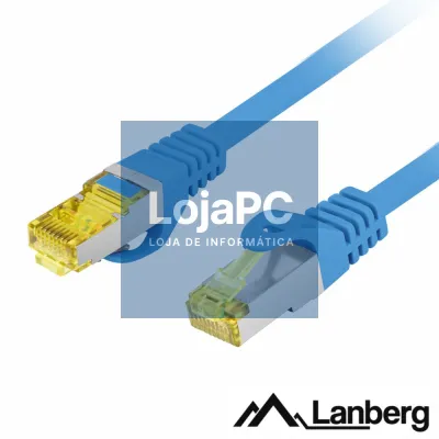 Cabo S/FTP LSZH CAT6A 0.25m Azul LANBERG
