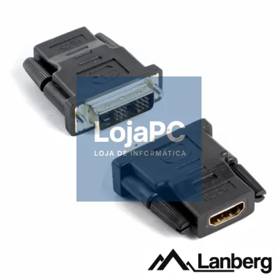 Ficha Adaptadora DVI-D Macho / HDMI Fêmea LANBERG