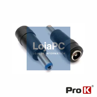 Ficha Adaptadora Alimentação DC Ø5.5-2.5mm P/ Ø5.5-2.1mm