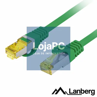 Cabo S/FTP LSZH CAT6A 0.25m Verde LANBERG