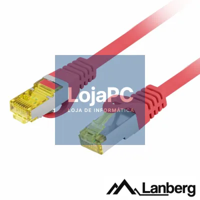 Cabo S/FTP LSZH CAT6A 0.25m Vermelho LANBERG