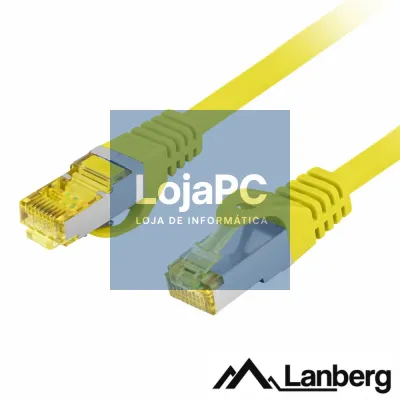 Cabo S/FTP LSZH CAT6A 0.25m Amarelo LANBERG