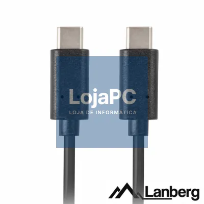 Cabo USB-C 2.0 Macho / USB-C Macho 1.8m Preto LANBERG
