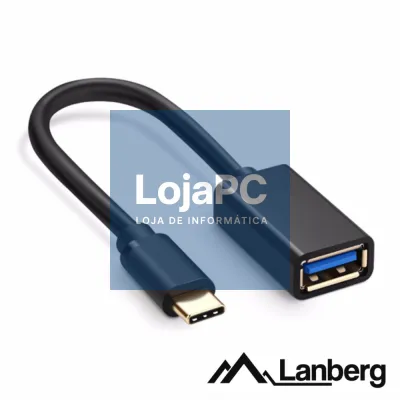 Adaptador USB-C 3.0 Macho / USB-A Fêmea 15cm LANBERG