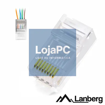 Ficha RJ45 Modular 8p8c CAT6 Passante 100PCS LANBERG