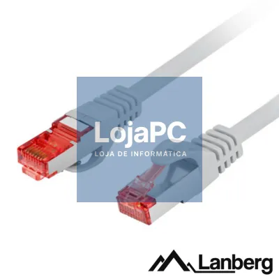 Cabo S/FTP LSZH CAT6A 0.25m Cinzento LANBERG